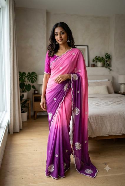 Svara heavy work surat saree wholesale market trends
